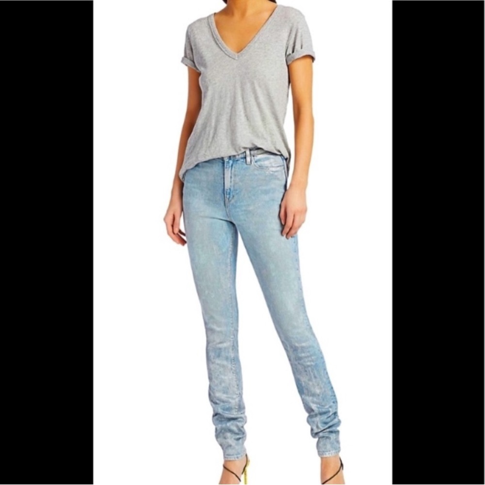 Hudson Jeans Winter Frost Coated Scrunch Jeans
